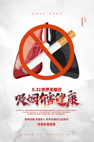 世界无烟日海报