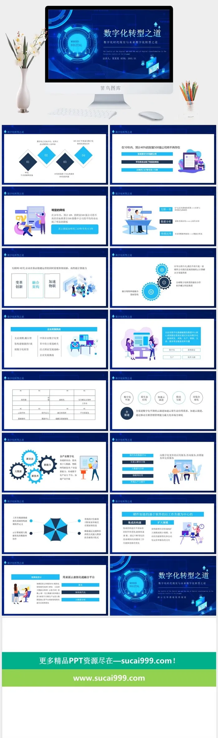 数字化转型之道科技风PPT 数字化转型之道科技风PPT