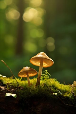 蘑菇树林简约背景