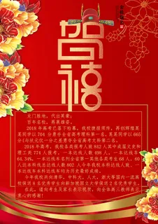 喜报战报海报贺喜金榜题名
