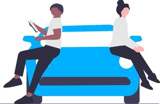 2.5d车插画小图标素材