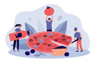 扁平化人物场景办公互联网等距ai矢量设计网页海报UI素材插画