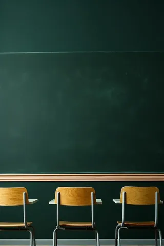桌椅黑板学生教师简约背景