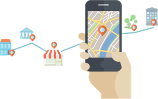 手机地图科技kv主视觉素材