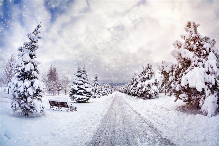 唯美雪山风景