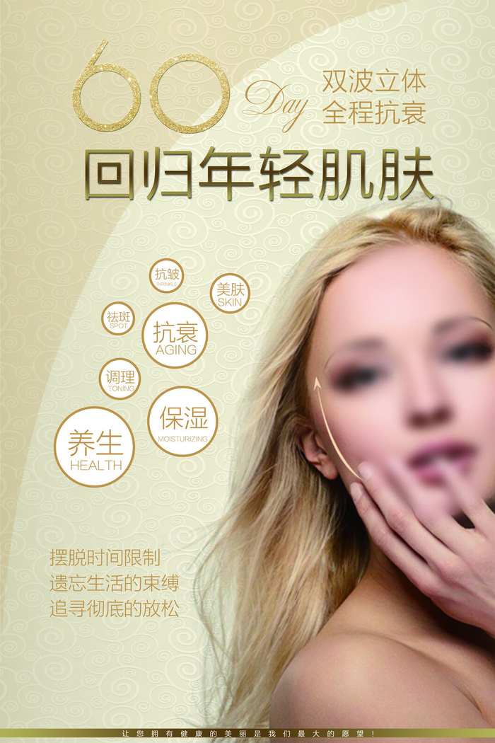 医疗美容院会所美体整形广告PSD海报素材模板祛痘减肥护肤展板