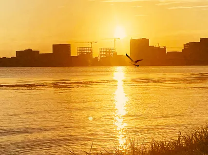 小湖边的黄昏风景 小湖边的黄昏风景