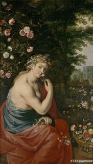 花圈人物树林油画风景画油画图片 花圈人物树林油画风景画油画图片