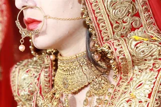 印度新娘装饰特写