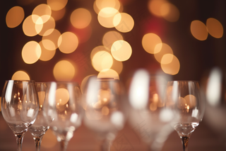 金色光圈光斑高脚杯酒杯背景