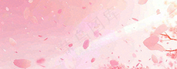 春天粉色樱花浪漫树枝花瓣花朵，阳光清新立春(1712x668)