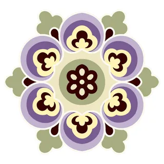 复古中国风国潮敦煌花纹花草插画手绘装饰小元素PSD素材