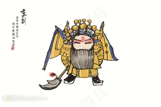 手绘北京京剧
