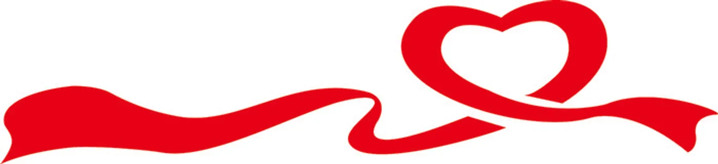 爱心飘带 红色