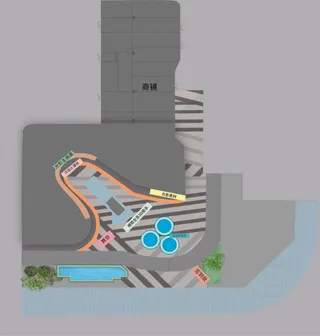 商场广告俯视活动现场平面图