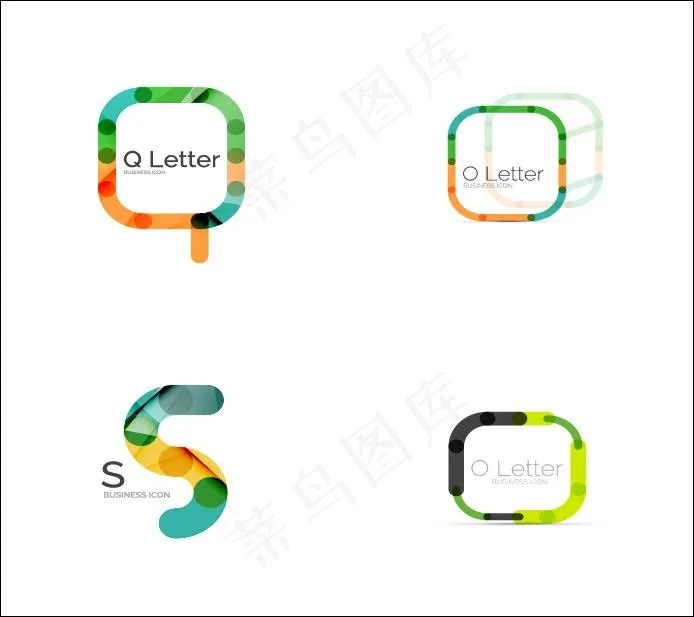 生活字母图标ai矢量模版下载