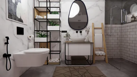 浴室现代简约风格特写场景近景(112)