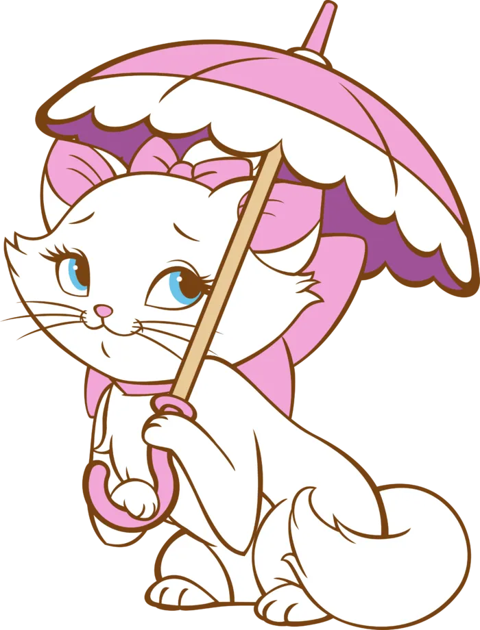 猫伞卡通可爱