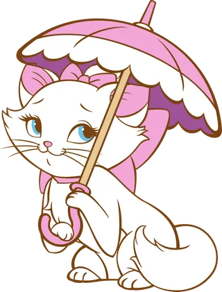 猫伞卡通可爱