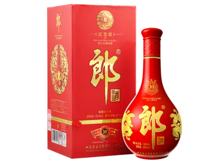 超市商品清晰大图免抠实物摄影png格式图片透明底品牌白酒红花郎(1)