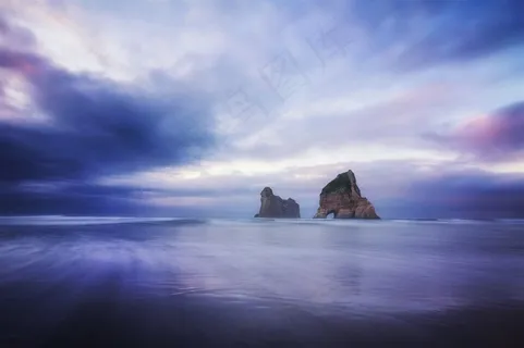 高清唯美大海礁石风景图片