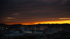 北京市区夕阳照片