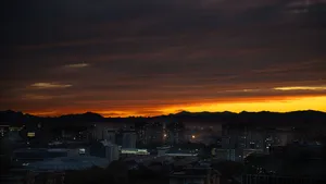 北京市区夕阳照片