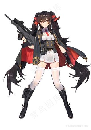手拿步枪的动漫女生