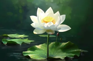 绿色简约荷花摄影背景图