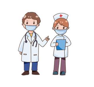 卡通医生护士造型