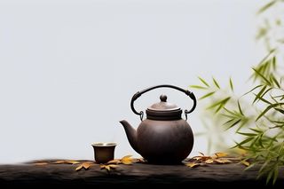 简约古风煮茶典雅背景