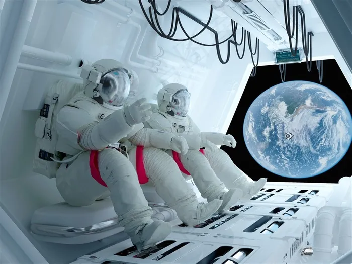 创意宇航员与星球未来科技高清图片