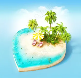 精美立体小岛景色高清风景图片 精美立体小岛景色高清风景图片