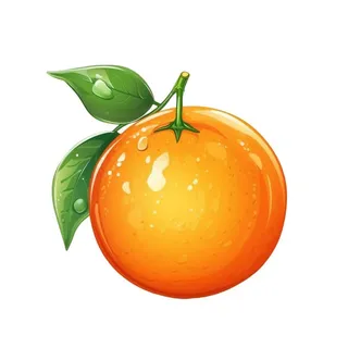 橙子卡通插画元素