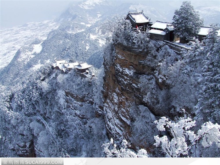 陕西·宝鸡·鸡峰山雪景风光