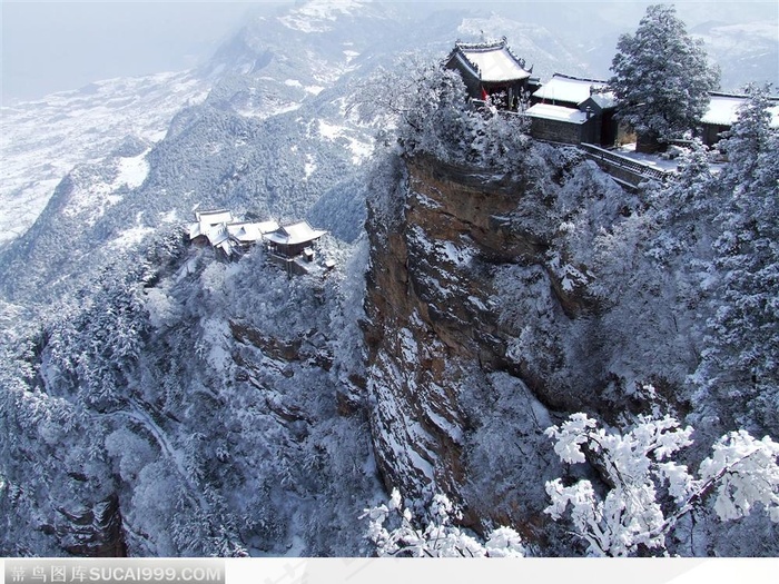 陕西·宝鸡·鸡峰山雪景风光