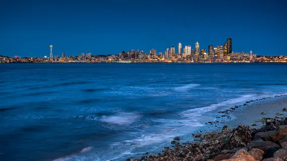 seattlefromthebeach海上城市