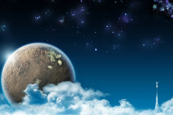 月球星空图片