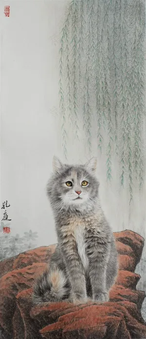 国画猫艺术画 国画猫艺术画