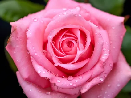 粉红玫瑰花挂着水珠细节特写摄影图