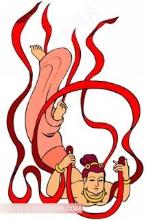 莫高窟飞天插画素材