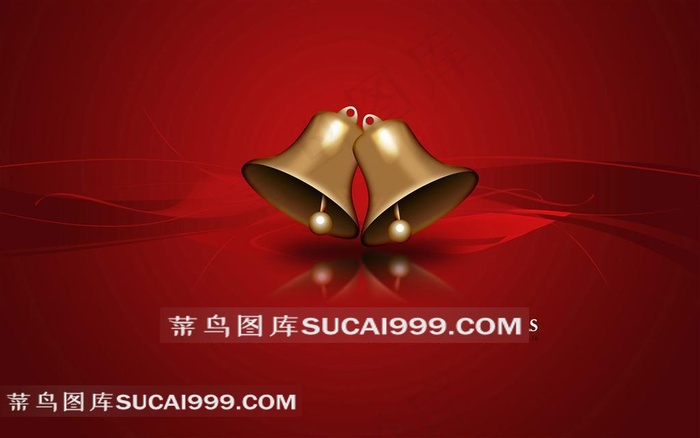 精美圣诞节铜铃圣诞贺卡素材