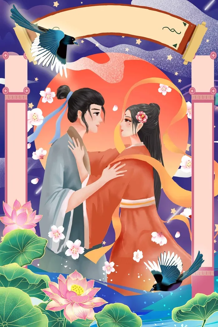 七夕清新营销图片psd模版下载
