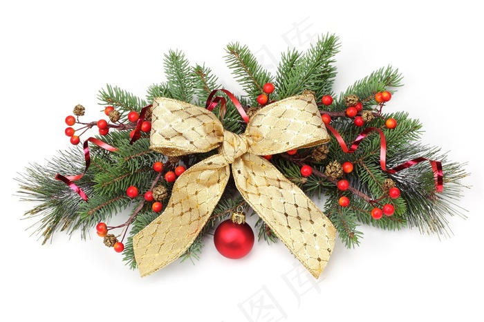 漂亮的圣诞蝴蝶结装饰