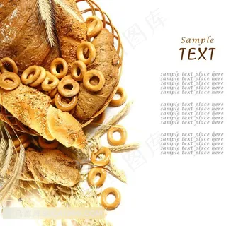 低脂肪全麦面包食物特写摄影高清图片