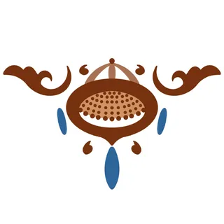 复古中国风国潮敦煌花纹花草插画手绘装饰小元素PSD素材