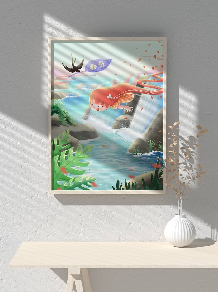 绿色创意公益植树节卡通312保护环境宣传插画