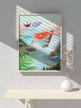 绿色创意公益植树节卡通312保护环境宣传插画