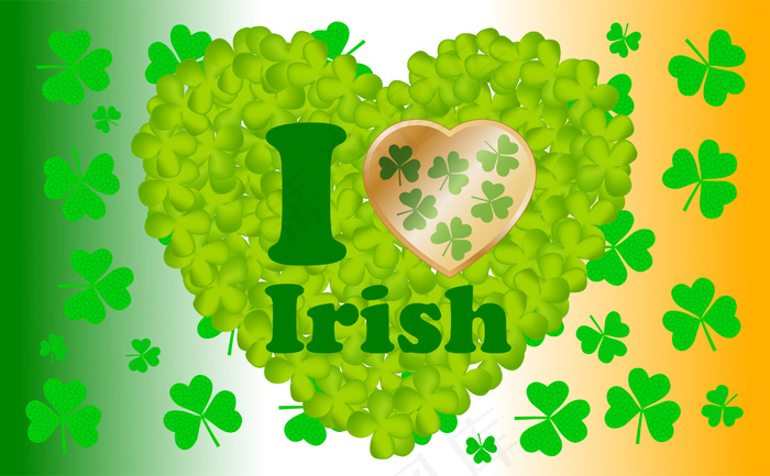 心型四叶草图片