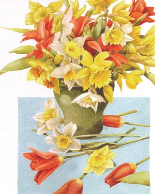 唯美花卉花瓶艺术油画